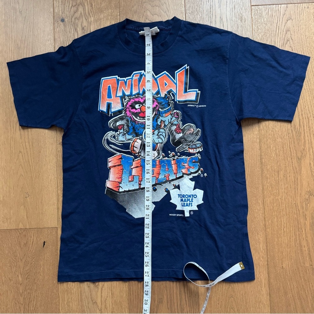 Muppets Toronto Maple Leafs Vintage 1994 T-Shirt - NHL - Size L - Navy Blue - Picture 4 of 7